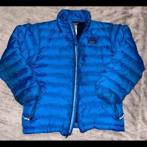 Patagonia Boys Puffer Coat Jacket Medium Blue